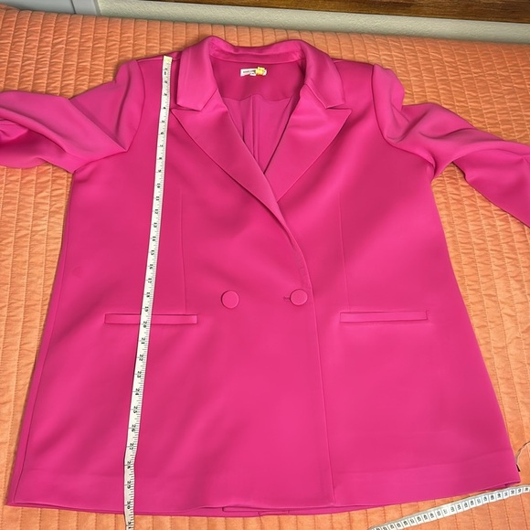 Good American Scuba 2.0 Fuchsia Bright Pink Blazer size 5 or 2XL - Picture 12 of 16